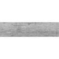 Artistic Etched Waves Silver Gray Porcelain Tile.