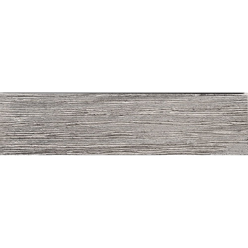 Artistic Etched Waves Wooden Gray Wooden Gray Porcelain Tile.