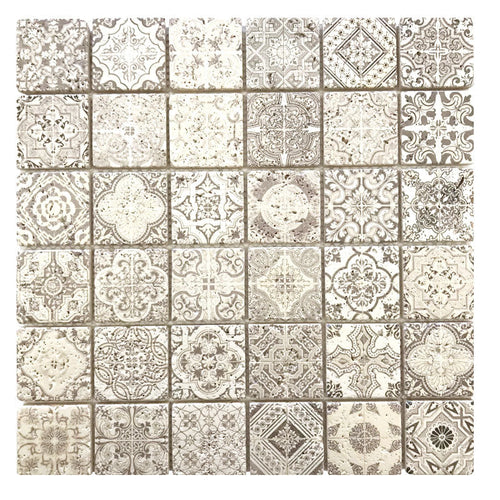 Artistic Festival 2 Travertine Mosaic Tile.