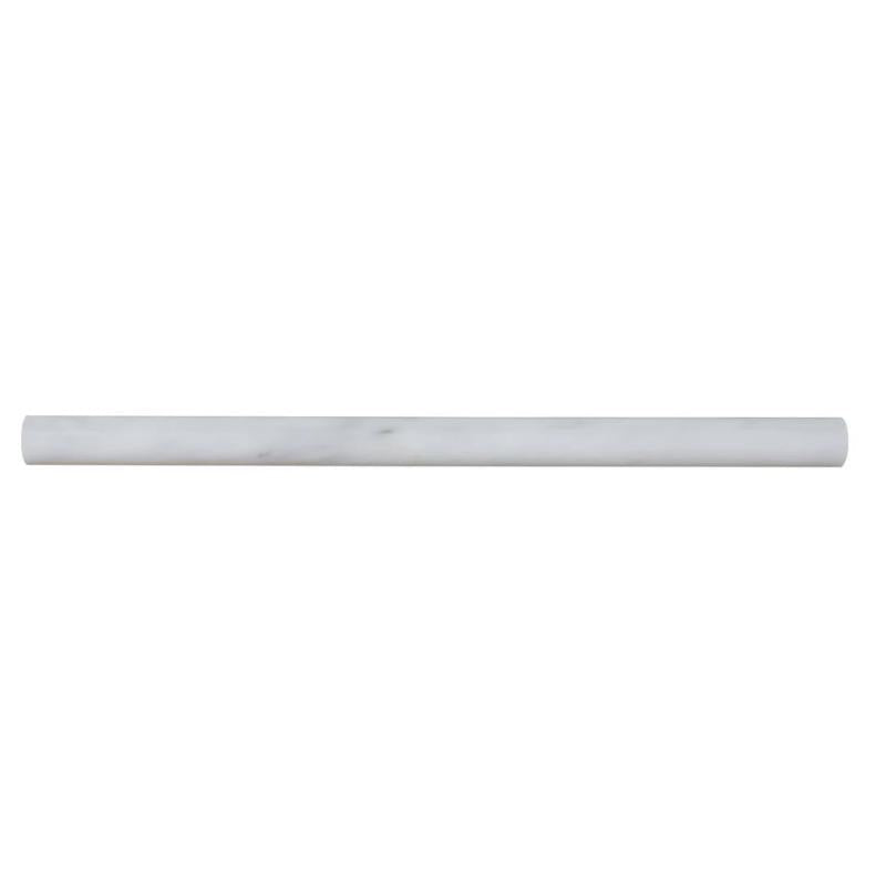 Asian Statuary (Oriental White) Marble 1/2x12 Honed Pencil Liner.