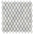 Asian Statuary (Oriental White) Marble 1x2 Diamond Polished Mosaic Tile.