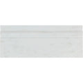 Asian Statuary (Oriental White) Marble 4 3/4x12 Polished Baseboard Molding.