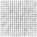 Asian Statuary (Oriental White) Marble 5/8x5/8 Polished Mosaic Tile.