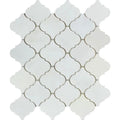 Asian Statuary (Oriental White) Marble Lantern Honed Mosaic Tile.