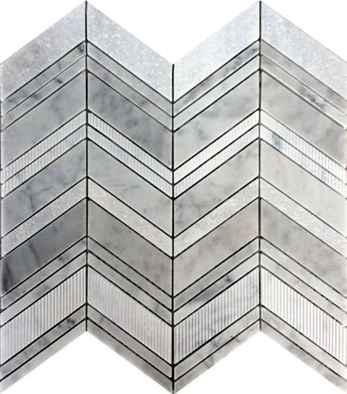 Bali Balian Carrara Bianco Carrara Mosaic Tile.