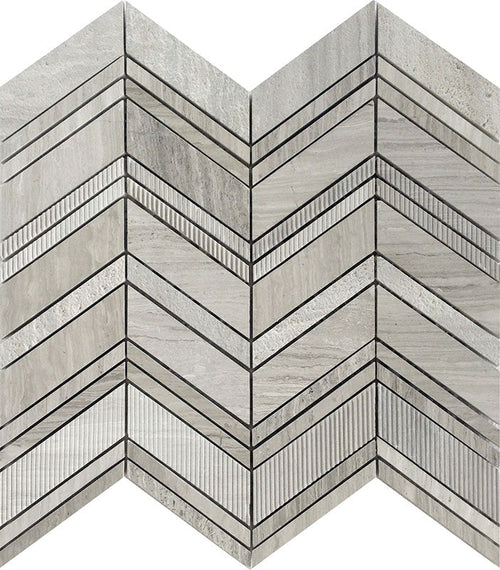 Bali Balian Wooden Gray Wooden Gray Mosaic Tile.
