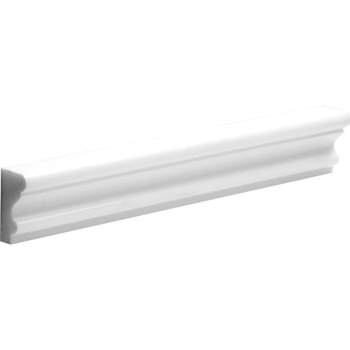 Bianco Lago Marble 2x12 Polished Crown Molding.