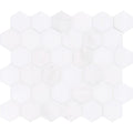 Bianco Lago Marble 2x2 Hexagon Polished Mosaic Tile.