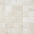 Botticino Beige Marble 2x2 Tumbled Mosaic Tile.