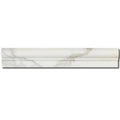 Calacatta Gold Marble 2x12 1 Step Chairrail Honed Liner.