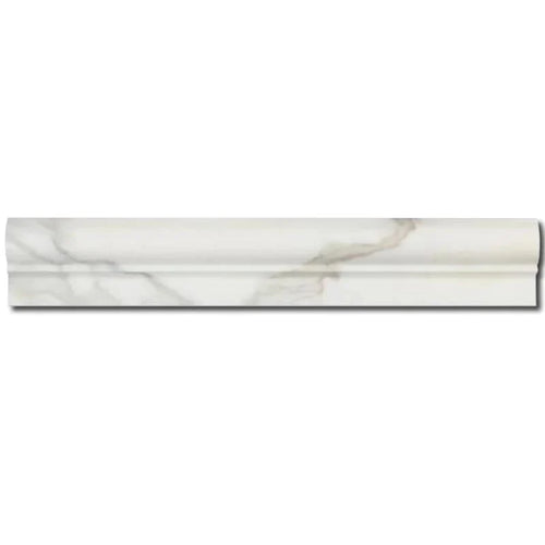 Calacatta Gold Marble 2x12 1 Step Chairrail Honed Liner.