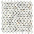 Calacatta Gold Marble Polished 1x2 Diamond Mosaic Tile.
