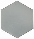 Casablanca Solid Gray 8x9 Hexagon Porcelain Tile.