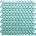 COLOR PALETTE AQUA PENNY GLOSS glass Mosaic Tile.