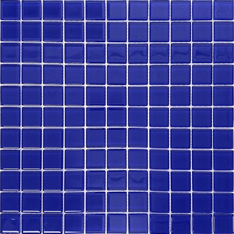 COLOR PALETTE COBALT BLUE GLOSS 11.8x11.8 glass Mosaic Tile.