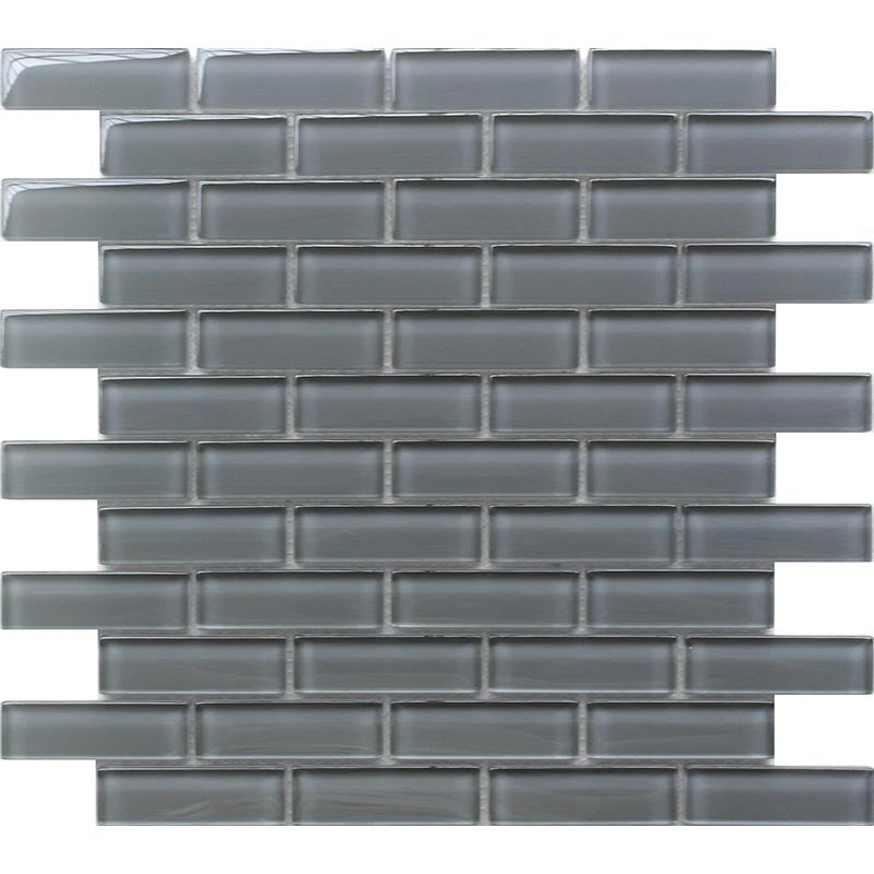 COLOR PALETTE COBBLESTONE 1x3 BRICK GLOSS glass Mosaic Tile.