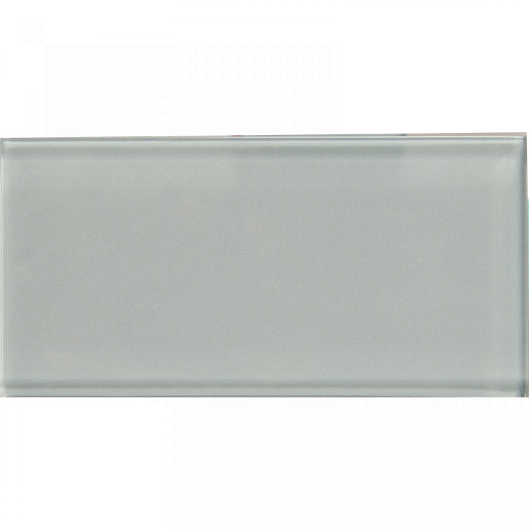 COLOR PALETTE GRAY CLOUD GLOSS 3x6 glass Mosaic Tile.