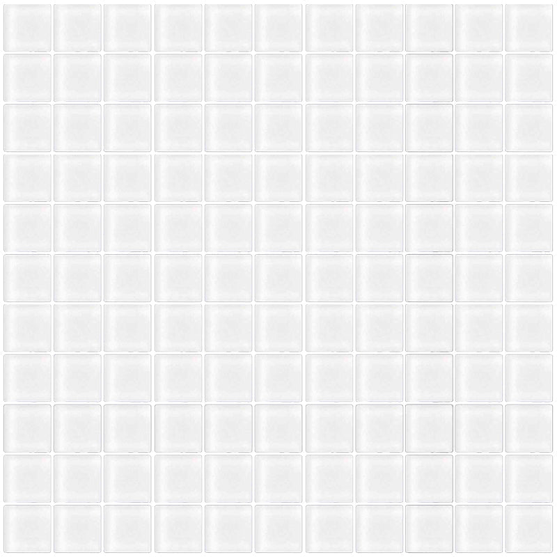 COLOR PALETTE MIRAGE WHITE MATTE 11.8x11.8 glass Mosaic Tile.
