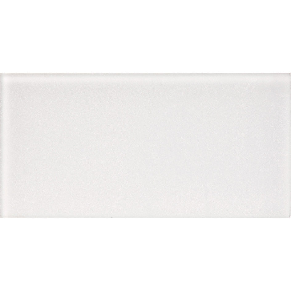 COLOR PALETTE MIRAGE WHITE MATTE 3x6 glass Mosaic Tile.
