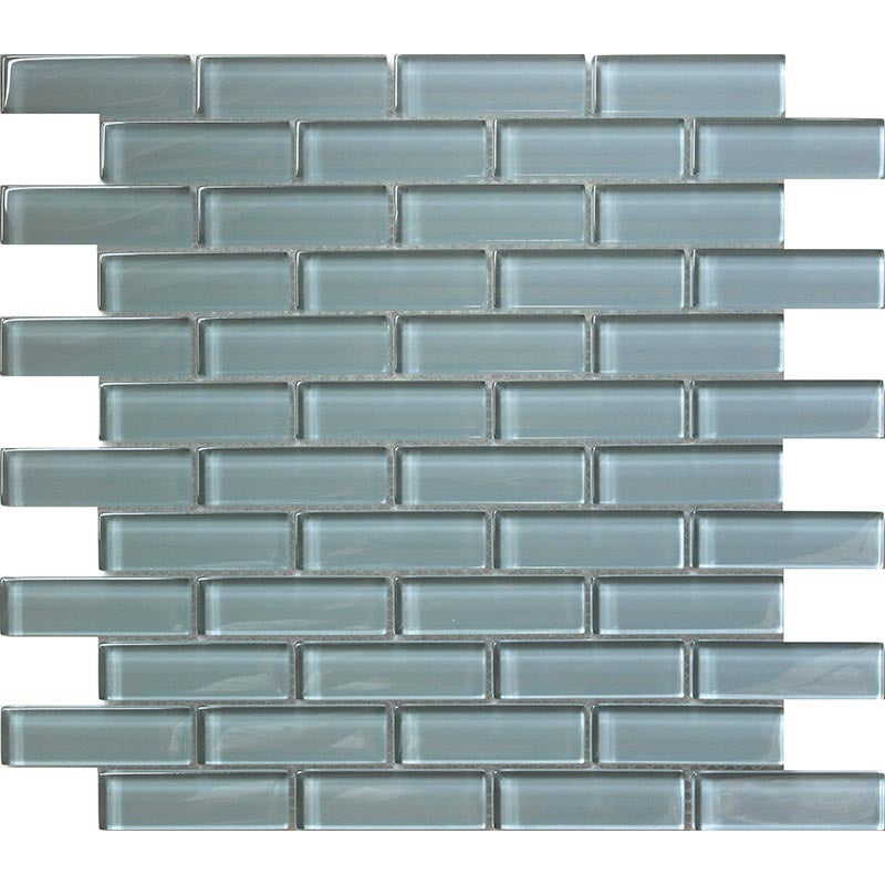 COLOR PALETTE PALE 1x3 BRICK GLOSS glass Mosaic Tile.