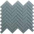 COLOR PALETTE PALE 1x3 HERRINGBONE GLOSS glass Mosaic Tile.