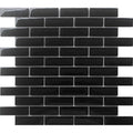 COLOR PALETTE SHADOW 1x3 BRICK GLOSS glass Mosaic Tile.