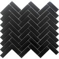 COLOR PALETTE SHADOW 1x3 HERRINGBONE GLOSS glass Mosaic Tile.