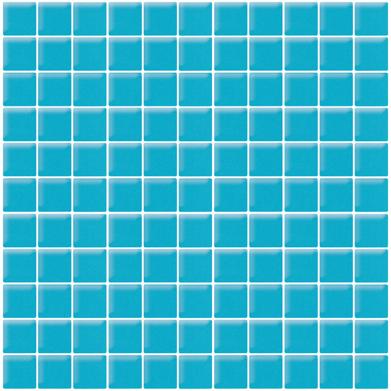 COLOR PALETTE TURQUOISE CLOUD MATTE 11.8x11.8 glass Mosaic Tile.