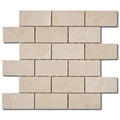 Crema Marfil Marble 2x4 Polished Mosaic Tile.