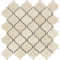Crema Marfil Marble Honed Lantern Design Mosaic Tile.