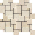 Crema Marfil Marble Micro Mini Pattern Polished Mosaic Tile.