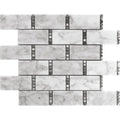 Dc Metro Arlington Bianco Carrara/ Bardiglio Nuvolato Mosaic Tile.