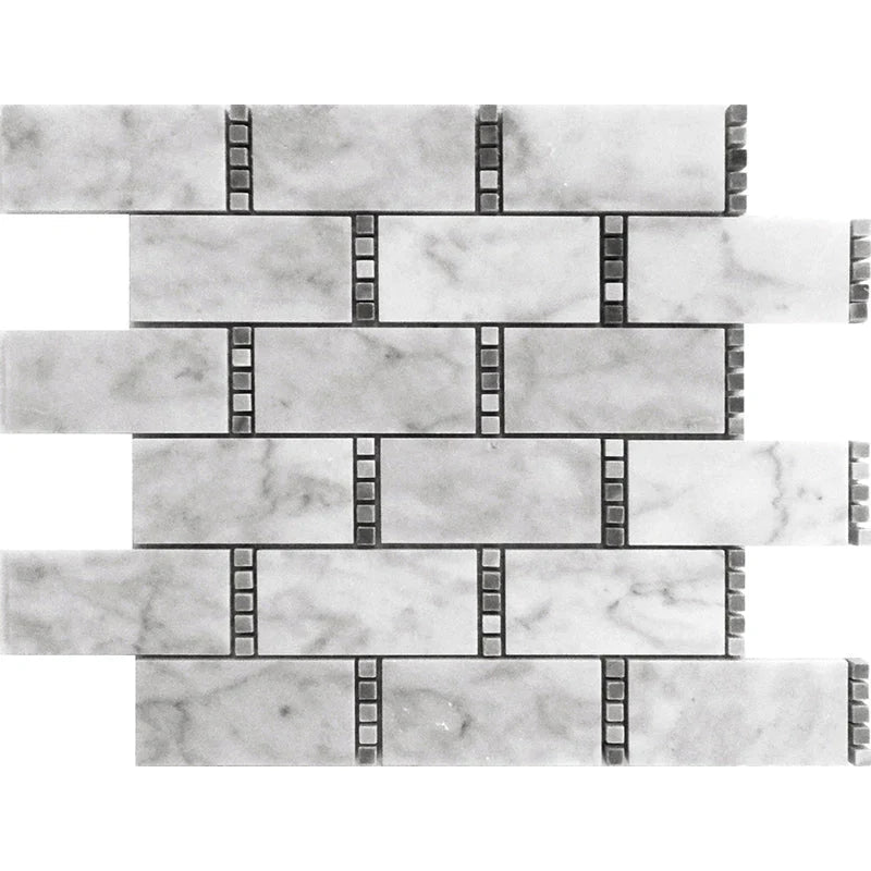 Dc Metro Arlington Bianco Carrara/ Bardiglio Nuvolato Mosaic Tile.