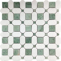 DERRY Mint Green, Thassos Mosaic Tile - stoneandtiledepot.com