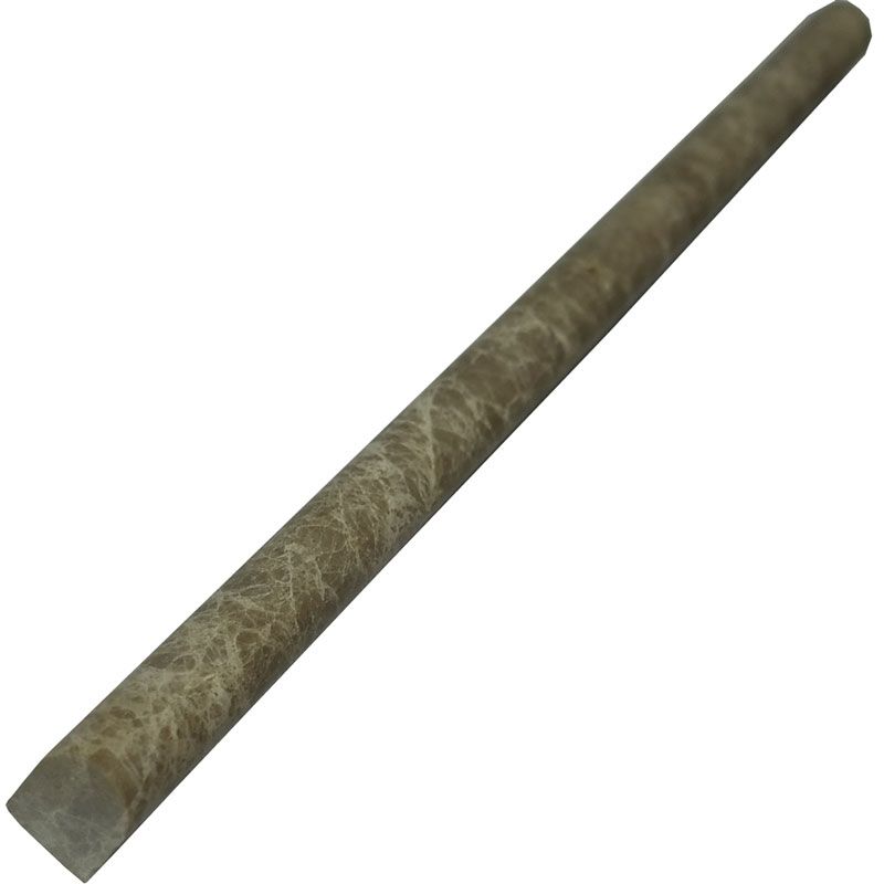 Emperador Light Marble 1/2x12 Pencil Honed Liner - stoneandtiledepot.com