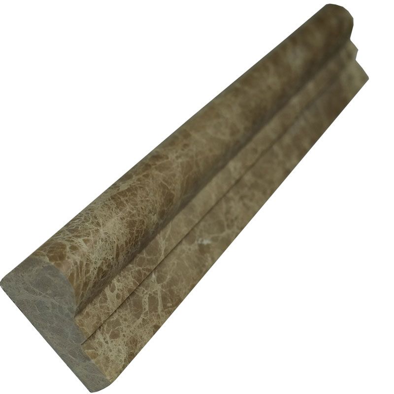 Emperador Light Marble 2x12 1 Step Chairrail Polished.