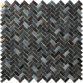 GLAMOUR ESPIGA DARK Glass Mosaic Tile.