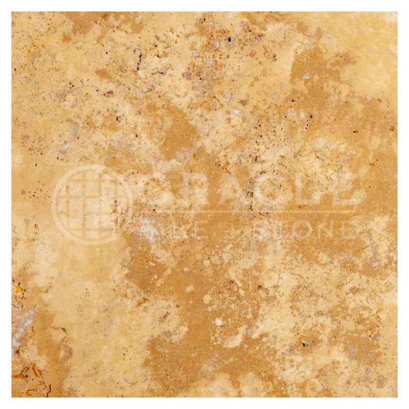Gold Travertine 18x18 Polished Vein Cut
