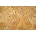 Gold Travertine 4x4 Tumbled Tile.