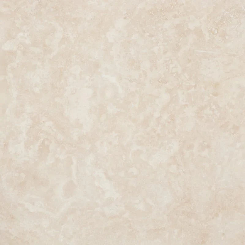 Ivory Travertine 18x18 Filled and Honed Tile.
