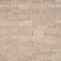Ivory Travertine 6x24 Stacked Stone Ledger Panel.