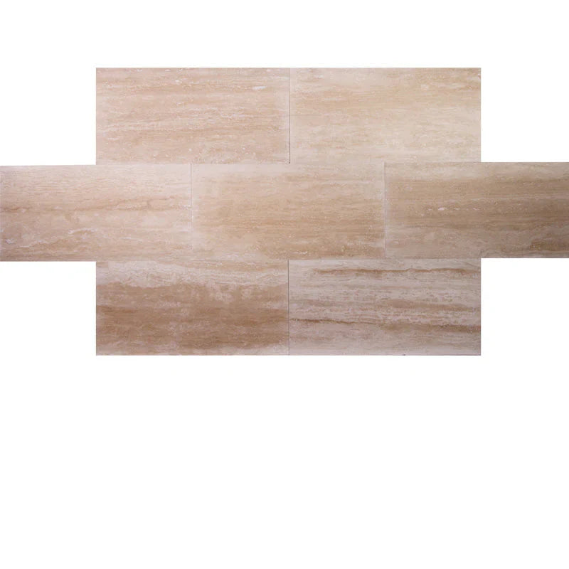 Ivory Travertine Vein Cut 12x24 Polished Tile.