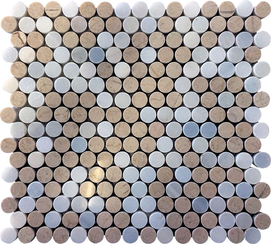 Marbella Centro Plaza Crema Marfil/ Eastern White Mosaic Tile.