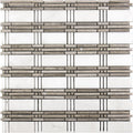 Marbella Seville Eastern White / Wooden Gray Mosaic Tile.