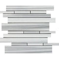 Marmara Marble Random Insert Polished Mosaic Tile.
