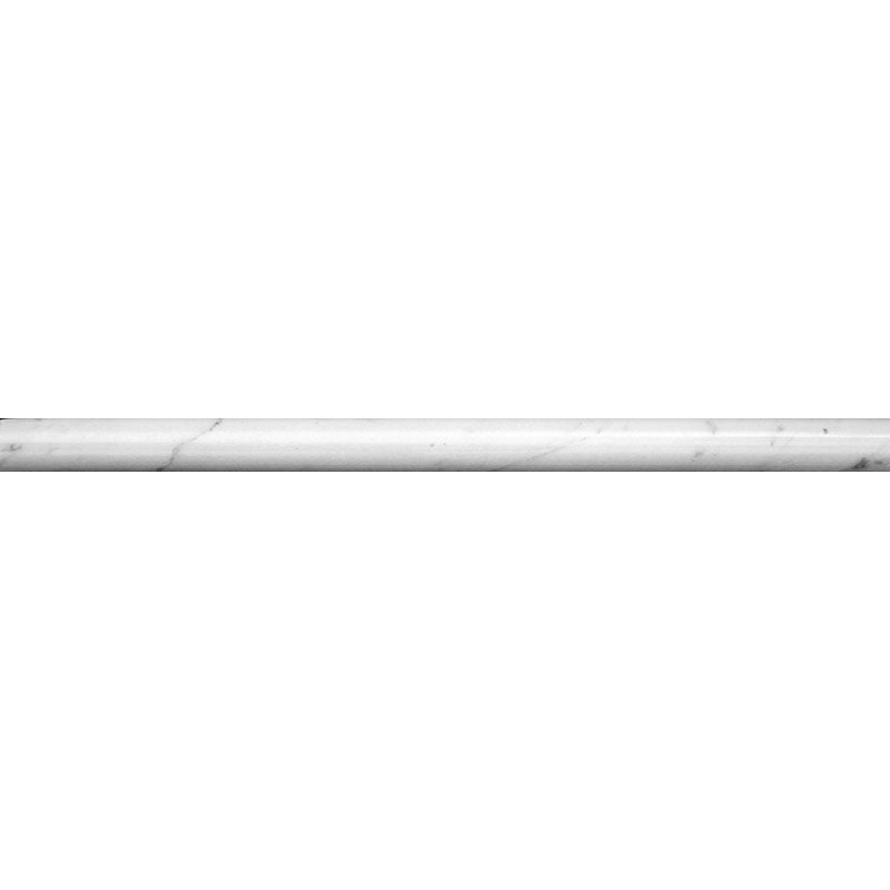 Moldings Carrara Pencil Honed Bianco Carrara Mosaic Tile.