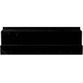 MOLDINGS NERO CHAIR POLISHED 4x4 Eastern Black Mosaic Tile.