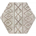 MOVEMENT  HExAGON DECO IVORY Porcelain Mosaic Tile.