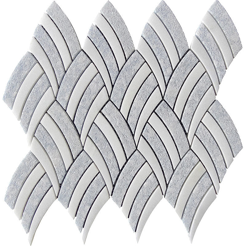 MYKONOS ARTEMIS Blue Celeste/Imperial white Mosaic Tile.