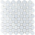 Mykonos Delos Blue Celeste/thassos Mosaic Tile.